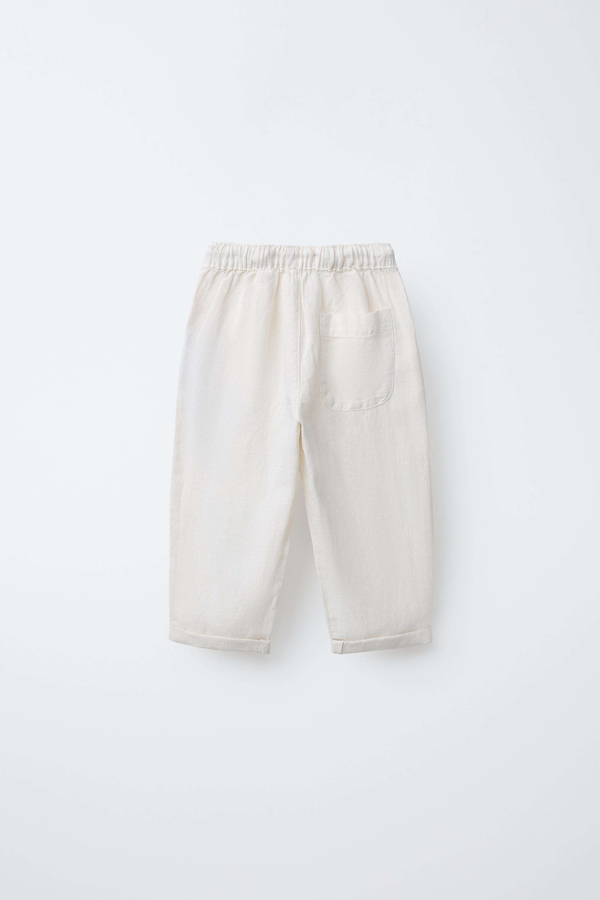 FLOWY LINEN BLEND PANTS